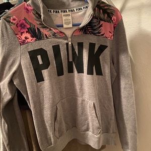 pink half zip